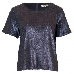 DRY LAKE ONO SEQUIN TOP MIDNIGHT SPARKLE