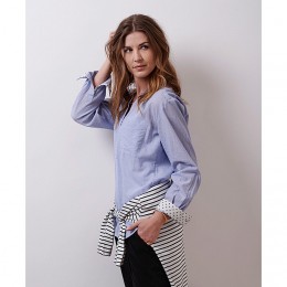 KAFFE MARIE BLOUSE BLUE DAWN