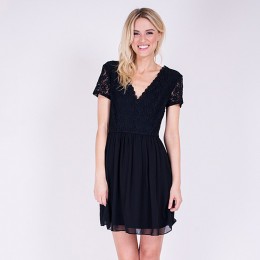 DRY LAKE LITTLE BLACK LACE DRESS BLACK LACE