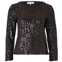 DRY LAKE OSCARA PATTERN TOP BLACK