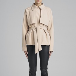 SECOND FEMALE SARAH SHORT COAT TONED CAMEL
