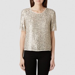 SELECTED FEMME NIELA SS TOP SILVER