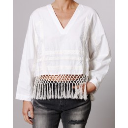 NON SENSE TOP L/S WHITE