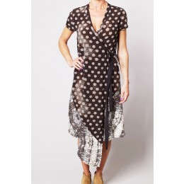 NON SENSE WRAP DRESS DARK GREY