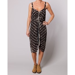 NON SENSE STRAP DRESS DARK GREY