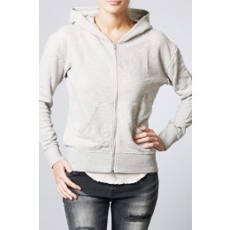 NON SENSE SWEAT ZIP HOODIE WASHED WHITE