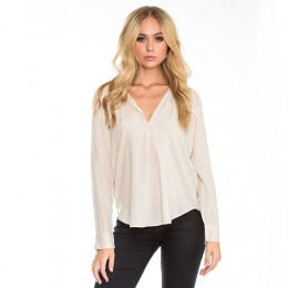 NON SENSE BLOUSE L/S WASHED WHITE 