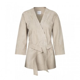 SECOND FEMALE OAK SUEDE KIMONO GREY GAZE