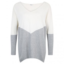 OBJECT OBJPIXIE L/S KNIT PULLOVER EX PS EGRET
