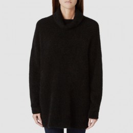 SELECTED FEMME OBY LS KNIT ROLLNECK BLACK