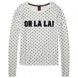 MAISON SCOTCH LONG SLEEVE TEE FRENCH THEMED