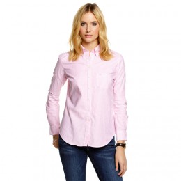 MORRIS CLASSIC OXFORD STRIPE SHIRT CERISE