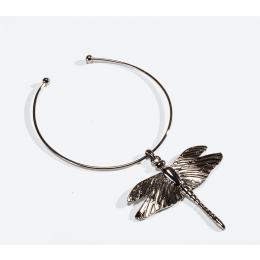 IOAKU THE DRAGONFLY NECKLACE RHODIUM