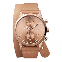 TRIWA ROSE LANSEN CHRONO, TAN TWIST