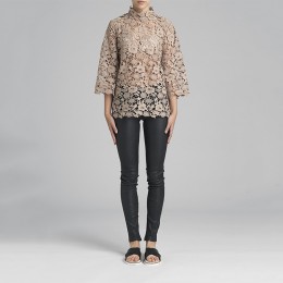 SECOND FEMALE SILA T-NECK TOP CAMEL