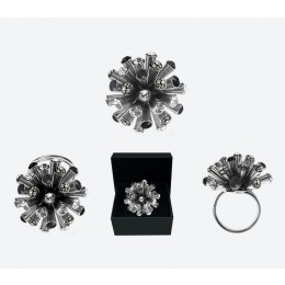 IOAKU THE METEOR RING SILVER NEUTRAL MIX