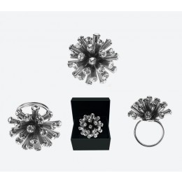 IOAKU THE METEOR RING SILVER WHITE