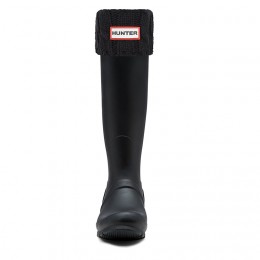 HUNTER 6 STITCH CABLEBOOT SOCK BLACK