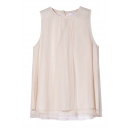 CATHRINE HAMMEL TULLE TOP SHELL PINK