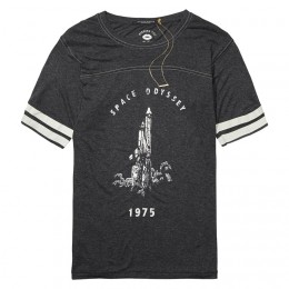 MAISON SCOTCH VARSITY TEE VINTAGE INSPIRED MELANGE
