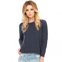 MONROW MOLLY JUMPER LONG ZIP MÖRKBLÅ